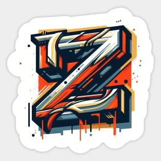 Letter Z design graffity style Sticker